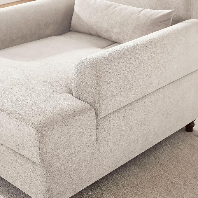 Chaise Lounge Chair Indoor Set of 2, Oversized Accent Chair - Image 7