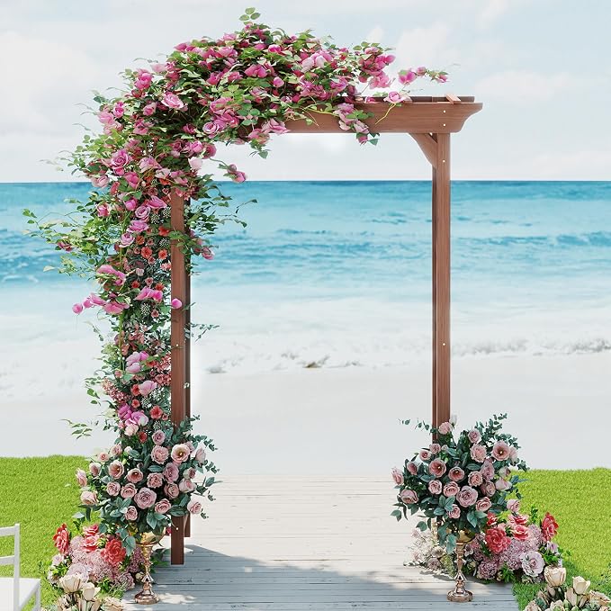 Outdoor Wooden Arch Pergola for Garden, Patio & Wedding - Image 7