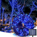 JMEXSUSS 600 LED Blue Solar Christmas Lights, 206.7ft Blue Christmas Lights by JMEXSUSS