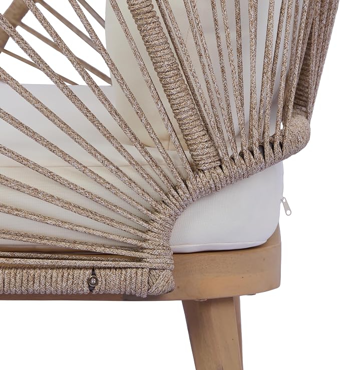 Merax 2-Piece Acacia Wood Patio Set - Image 4