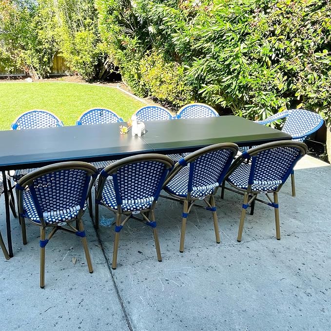 PURPLE LEAF Bistro Chair French Hand-Woven Wicker Chairs - Image 8