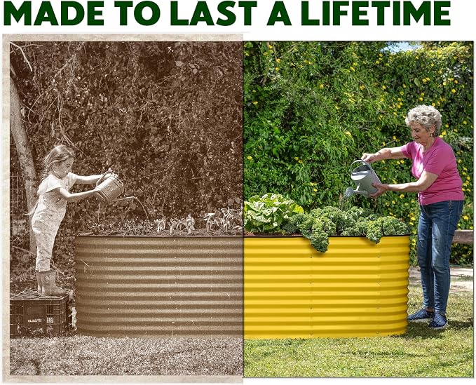 9-in-1 Galvanized Raised Garden Beds Outdoor // 8×2×2.5 ft Modular Planter - Image 5