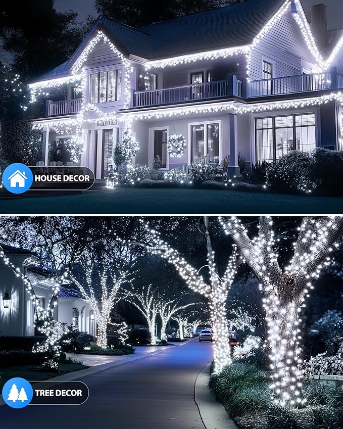 Brightown Solar Outdoor String Lights - 50 FT 120 LED Solar String Lights - Image 3