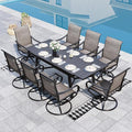 Sophia & William 9-Piece Patio Dining Set – 8 Swivel Chairs by SophiaWilliam