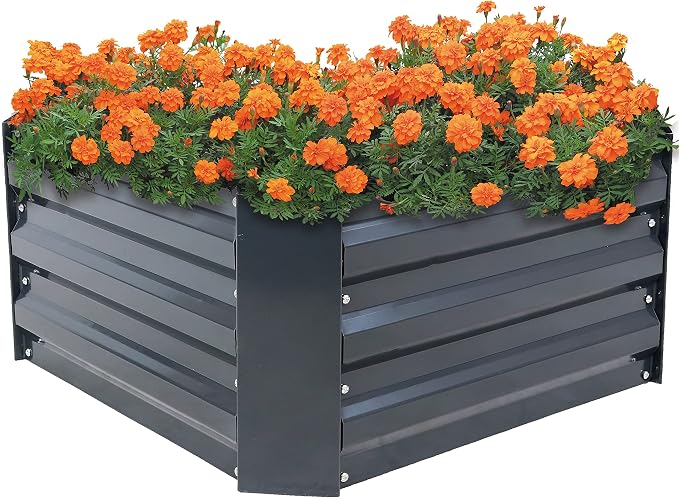 Sunnydaze 11.75" H Raised Metal Garden Bed by SunnydazeDecor