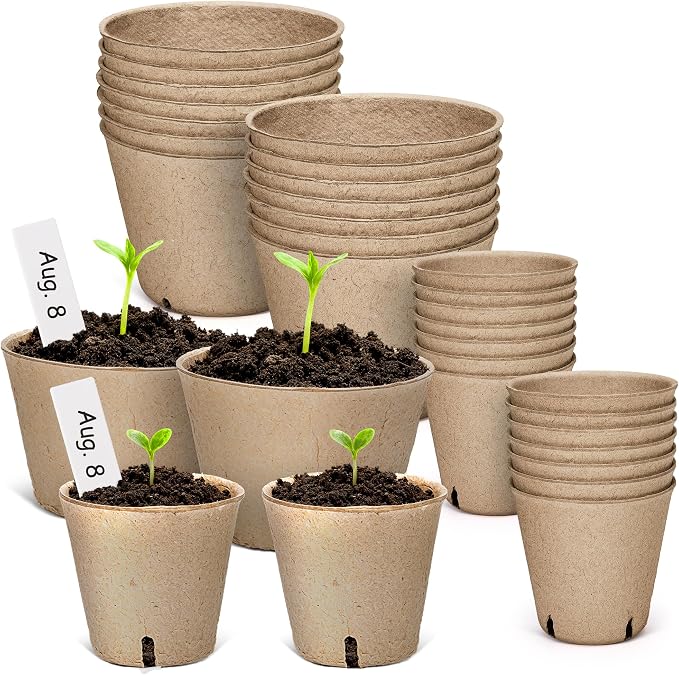 homenote Peat Pots, 3.15/4 Inch 60 Pcs Seed Starting Pots by HOMENOTE