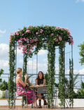 8.8 ft Black Metal Garden Arbor by Garvee
