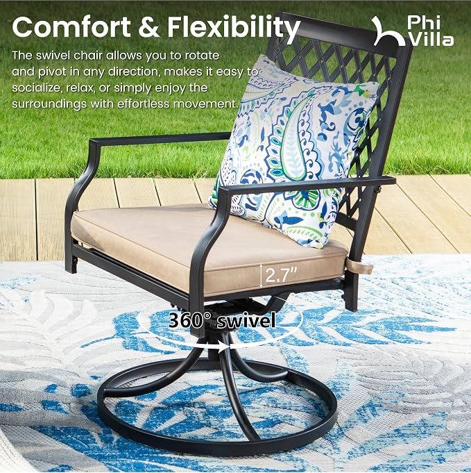 PHI VILLA 7 Pieces Outdoor Dining Set - Image 5