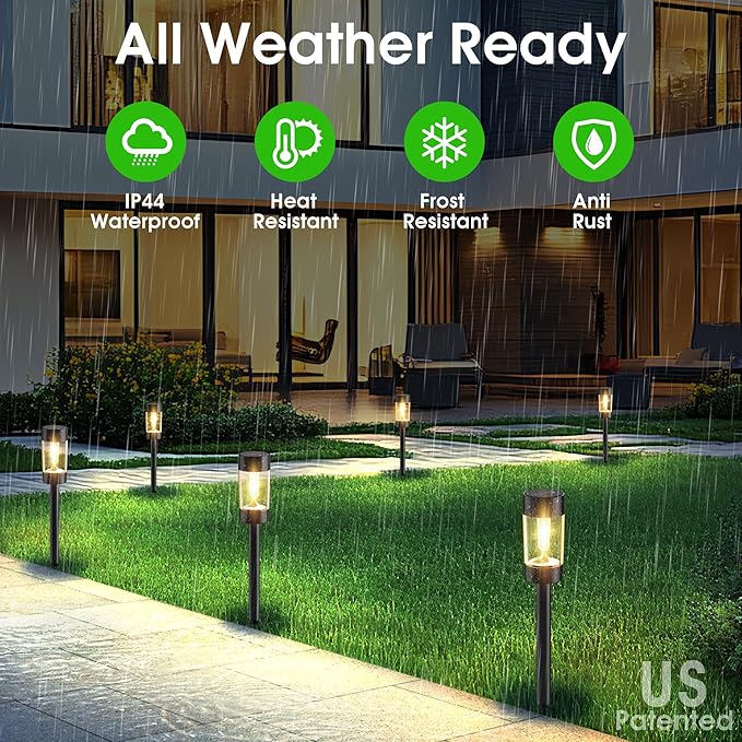 Solar Lights Outdoor, 12 Pack Waterproof Solar Landscape Lighting - Image 5