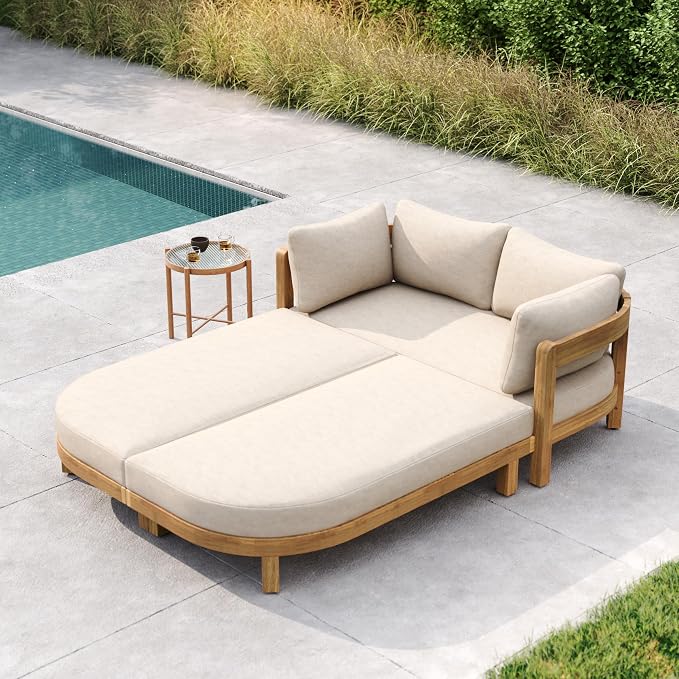Christopher Knight Home Donovan Acacia Wood Outdoor Daybed - Image 6