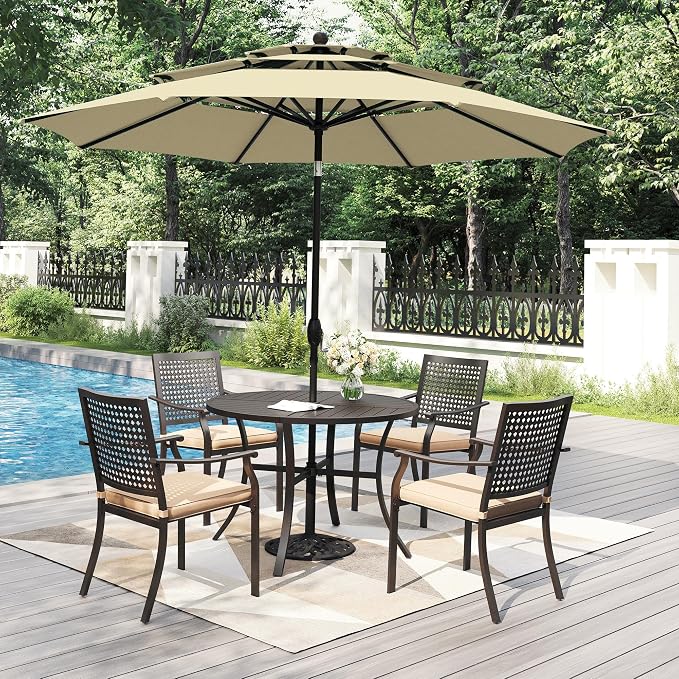 PHI VILLA 5 Pieces Outdoor Dining Set - Image 2
