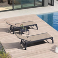 PURPLE LEAF Patio Chaise Lounge Set 4 Pieces Aluminum Outdoor Lounge Chairs by PURPLELEAF
