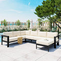 Multi-Person Outdoor Sofa Set, U-Shaped Aluminum Outdoor Sofa Set by JIVOIT