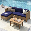 PHI VILLA Sectional Outdoor Couch, Small Patio Furniture Set by PHIVILLAThepioneerofcomfortablehouseholdsupplies
