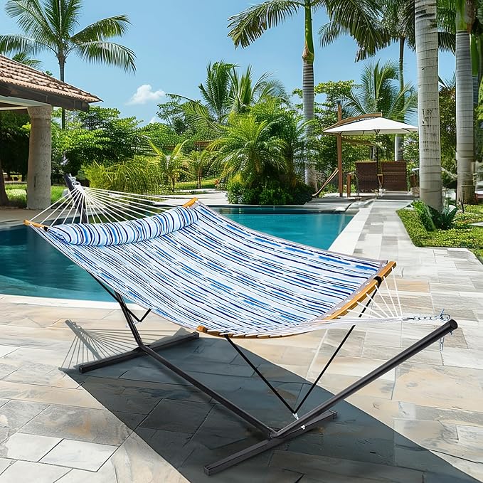 SUPERJARE Hammock with Stand, 2 Person Heavy Duty Hammock Frame, Detachable - Image 2