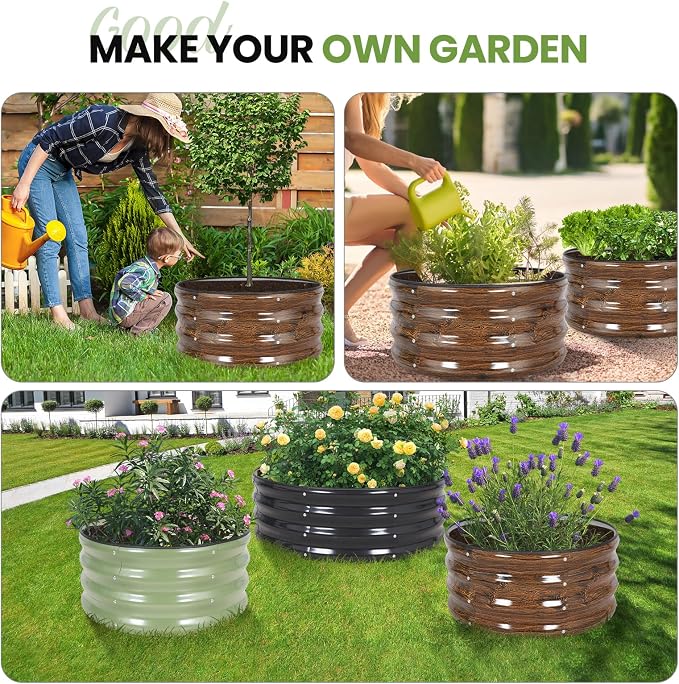 G GOOD GAIN Round Raised Garden Bed - Image 7