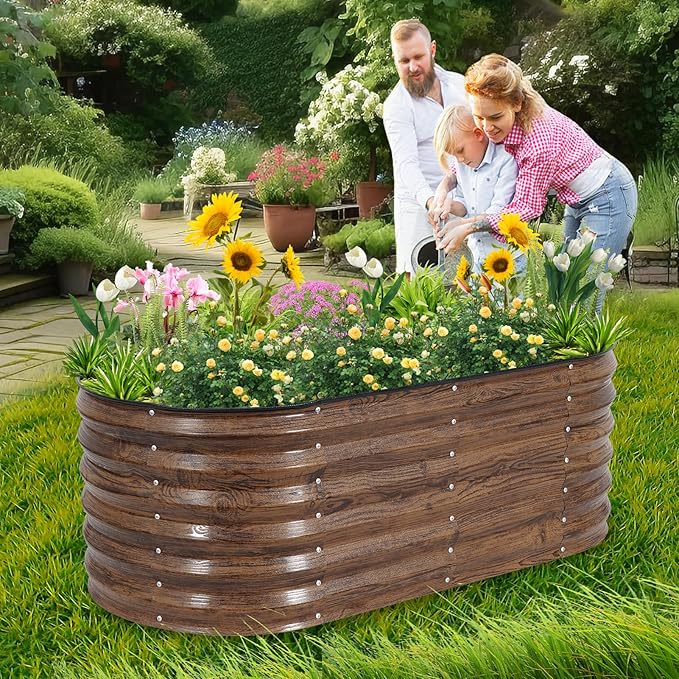 1MORE Galvanized Raised Garden Bed- Planter Garden Boxes Outdoor, Raised Beds - Image 2