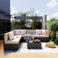 Pamapic 7 Pieces Outdoor Sectional Furniture，Wicker Patio sectional Furniture by Pamapic