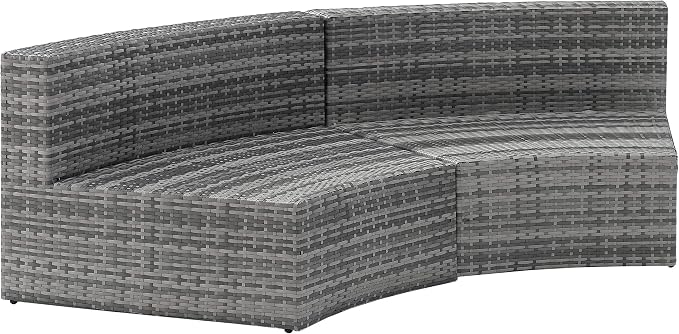 Crosley Furniture Catalina Outdoor Sectional Sofa, 3-Person Wicker Patio Couch - Image 5
