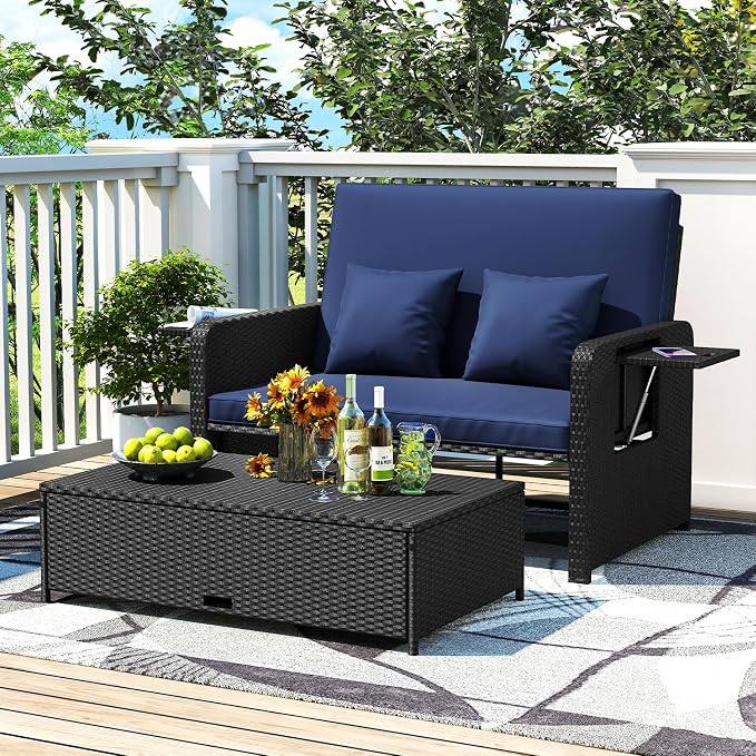 RELAX4LIFE Wicker Patio Outdoor Daybed - Image 2