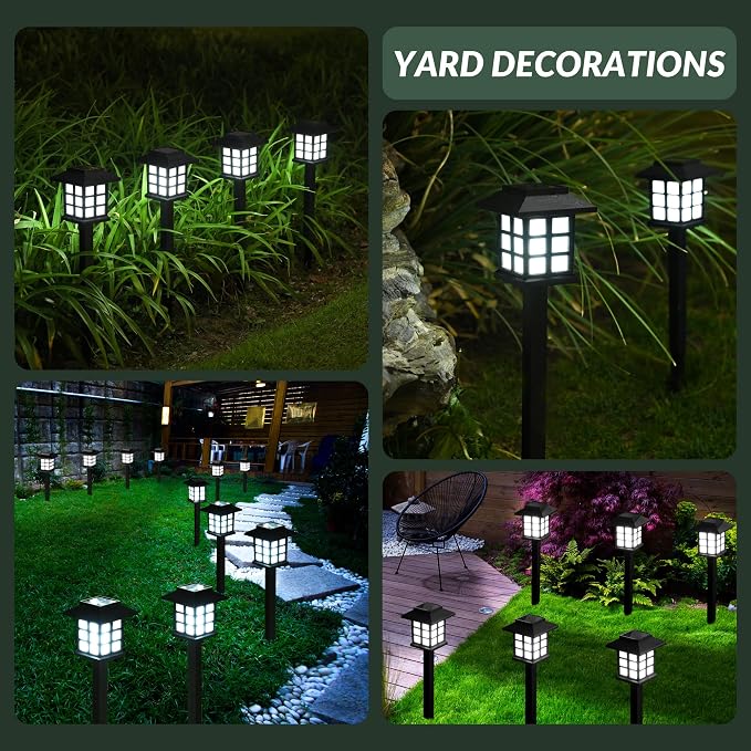 SOLPEX Solar Outdoor Lights, 12 Pack Path Lights, Walkway Light Outdoor - Image 5