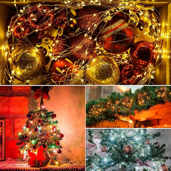 Solar String Lights Outdoor, 33 Feet 100 LEDs 8 Modes Solar Fairy Lights - Image 8
