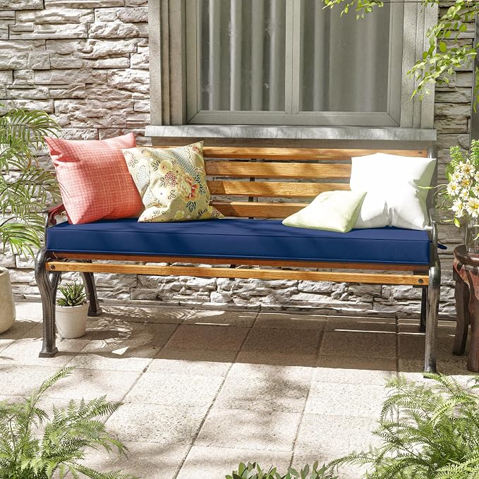 Premium Outdoor Bench Cushions for Patio Furniture 3.5inches Memory Foam Bench - Image 2