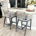 PURPLE LEAF Patio Sunbrella Counter Height Bar Stools 24" H Set of 2 Modern by PURPLELEAF