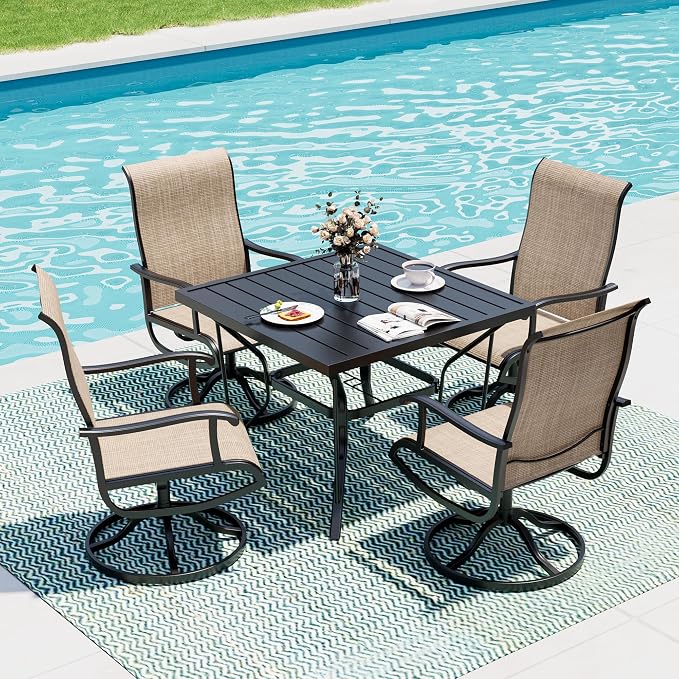 5-Piece Outdoor Dining Set, Patio Furniture Set by PATIOPIA