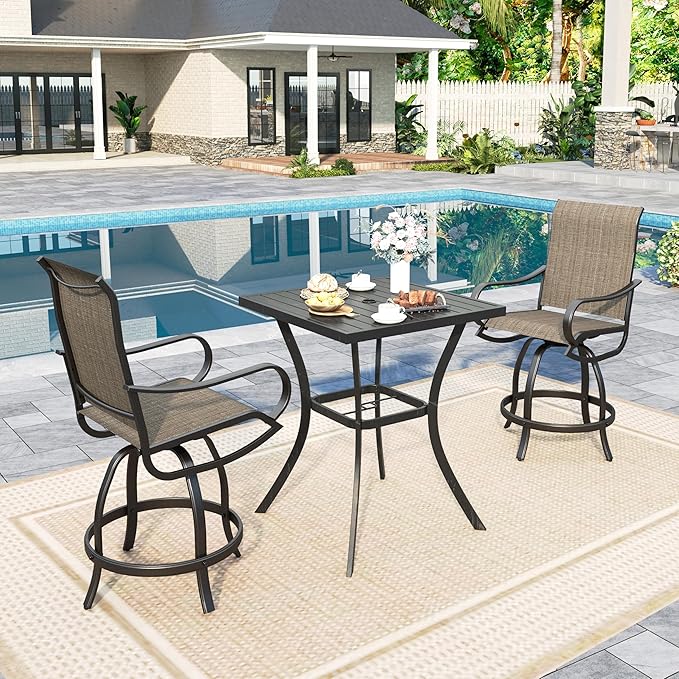 Sophia & William Outdoor Bar Set, Patio Bar Table and Chairs Set, Counter by SophiaWilliam