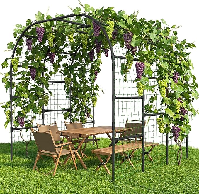 DoCred Garden Arch Trellis, 88in H x 88in L Large Garden Arch Arbor Trellis by DoCred