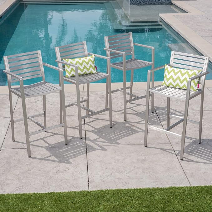 Christopher Knight Home Tammy Coral Outdoor Silver Rust-Proof Aluminum 29.50 - Image 2