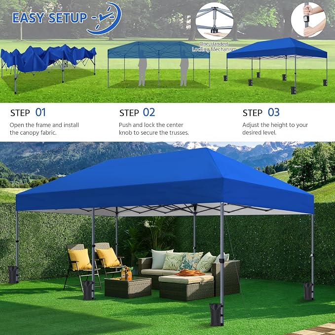 Yaheetech 10×20 Pop Up Canopy Easy Set-up Tent, Portable Outdoor Canopy Instant - Image 2