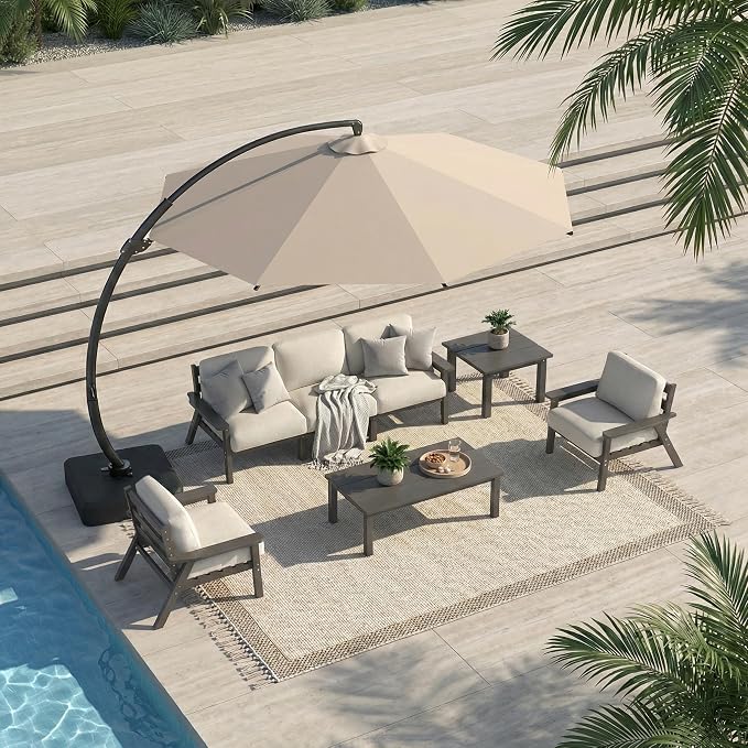 7 Piece Patio Conversation Sets, Outdoor Couch by PatioKingdom
