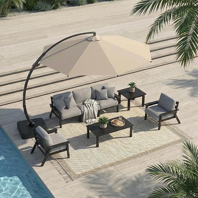 7 Piece Patio Conversation Sets, Outdoor Couch by PatioKingdom