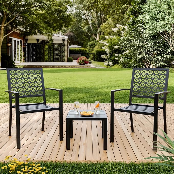 GAOMON 3 Piece Patio Bistro Set, Outdoor Patio Furniture Set - Image 2