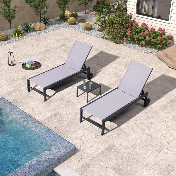 PURPLE LEAF Outdoor Chaise Lounge by PURPLELEAF