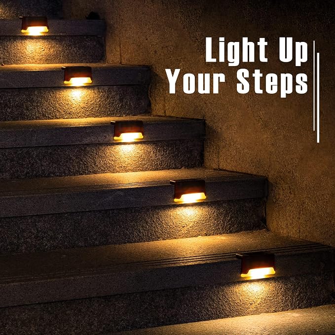 Solar Deck Lights Outdoor, Solar Step Lights Waterproof Led Lights - Image 2