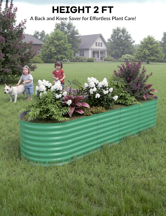 GarveeLife 8x2x2 ft Galvanized Raised Garden Bed - Image 6