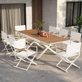 Grand patio 9-Piece Outdoor Dining Set, 8 Extra-Wide Folding Chairs & 1 by GrandPatio