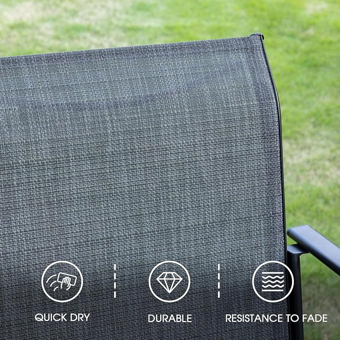 VICLLAX 5 Pieces Patio Dining Set, Outdoor Furniture Set Includes 41.2" Round - Image 6