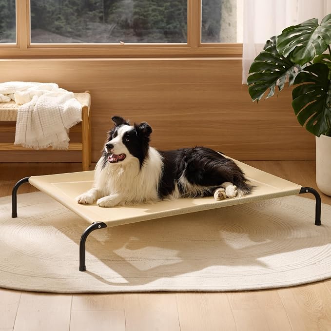 Bedsure Outdoor Elevated Dog Bed Large Sized Dog, Portable Indoor & Outdoor - Image 7