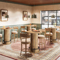 Tribesigns Round Dining Table Set of 4, Bar Height Commercial Kitchen Table by Tribesigns