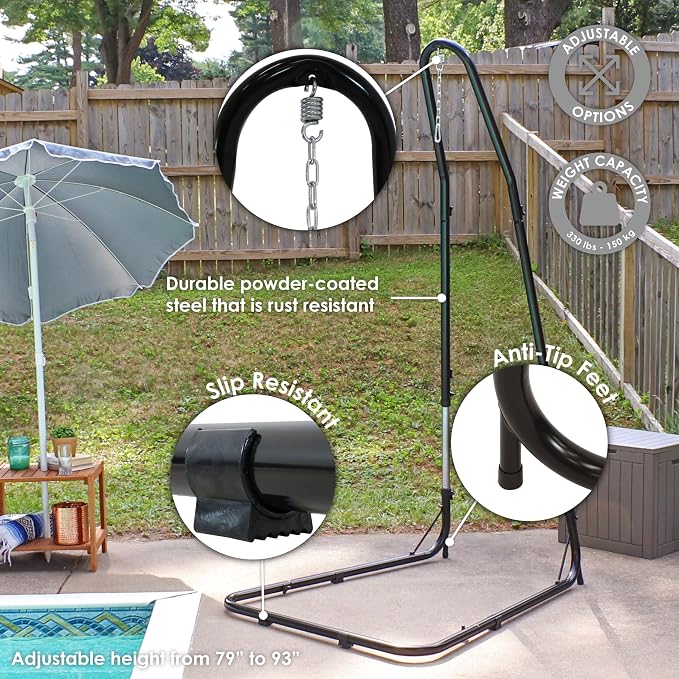 Sunnydaze Adjustable Hammock Chair Stand Only - Image 2