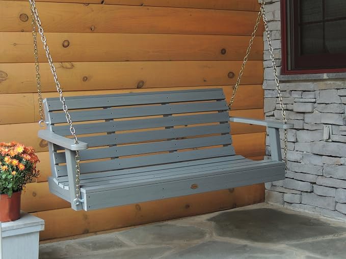 Highwood Weatherly Porch Swing, 4 Feet, Coastal Teak - Image 2