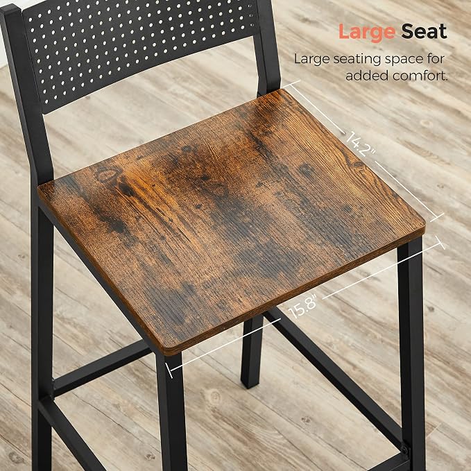 VASAGLE Bar Stools, Tall Bar Stools - Image 8