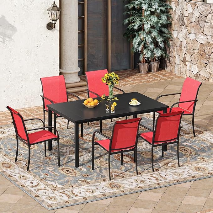 VICLLAX 7 Pieces Patio Outdoor Dining Set by HOME