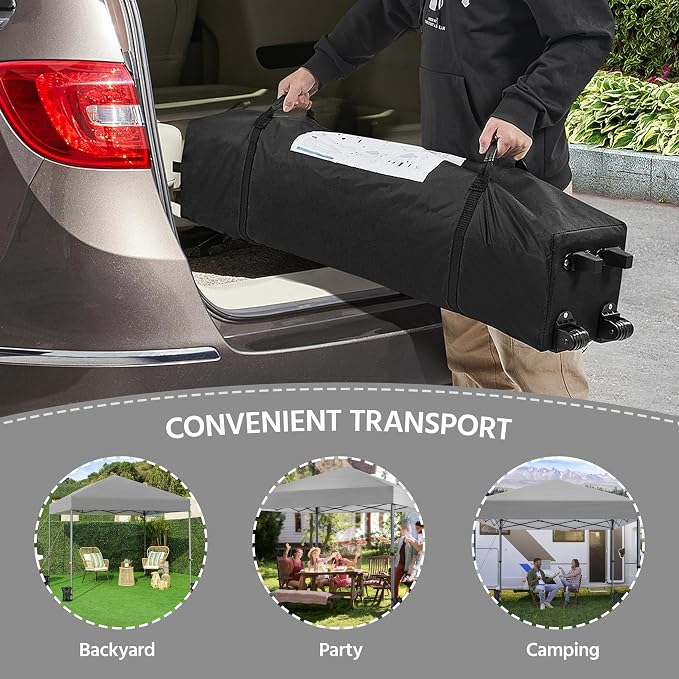 Yaheetech 10x10 1-Person Setup Pop Up Canopy Tent, Instant Portable Commercial - Image 6
