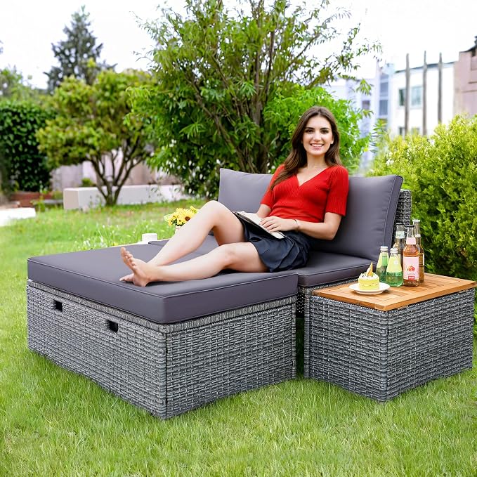 Flamaker Outdoor Rattan Lounge Chair - Image 7