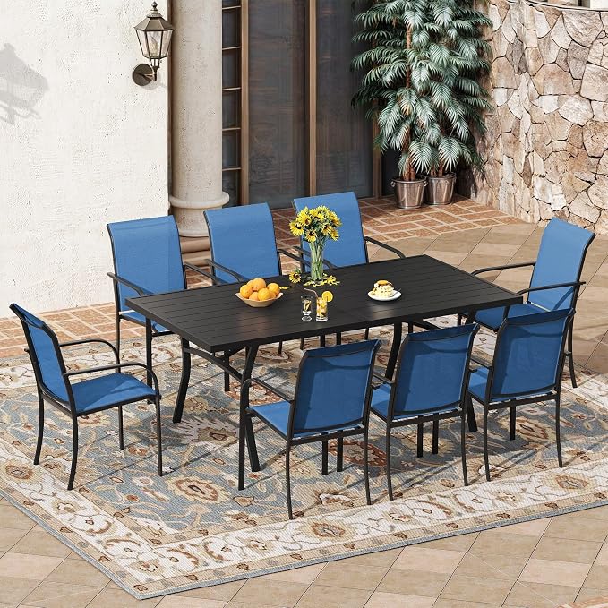 VICLLAX 9 Pieces Patio Outdoor Dining Set by HOME